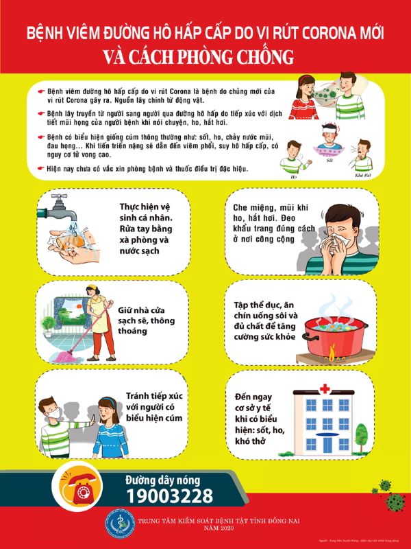 Poster phòng chóng được dán tại bệnh viện