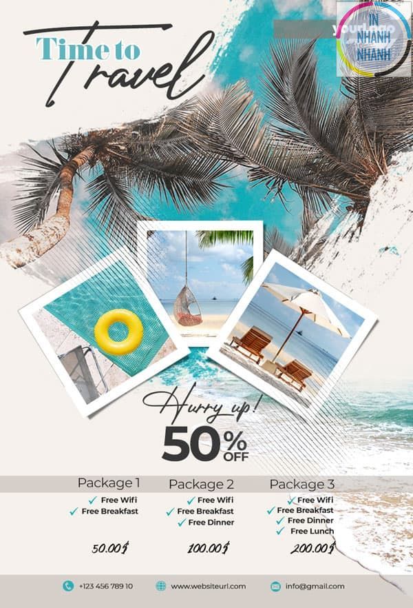 Thiết kế tờ rơi du lịch đẹp mắt 