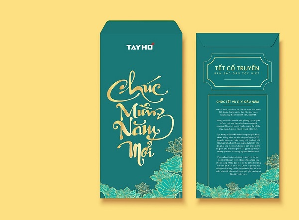 Mẫu bao lì xì quảng bá thương hiệu