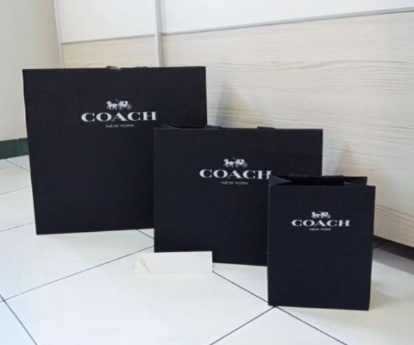 3 Mẫu túi giấy Coach đen với kích thước nhỏ - trung bình - lớn