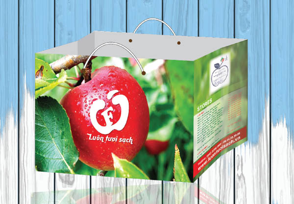 Túi giấy đựng táo tươi sạch