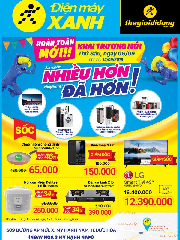 Mẫu tờ rơi tưng bừng khai trương khuyến mãi lớn tại siêu thị Vinpro