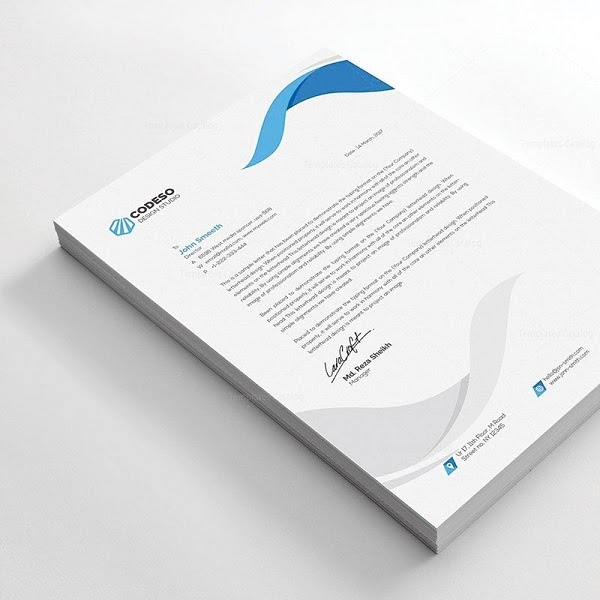 Mẫu Letterhead đẹp được sử dụng như một hình thức quảng bá hình ảnh công ty