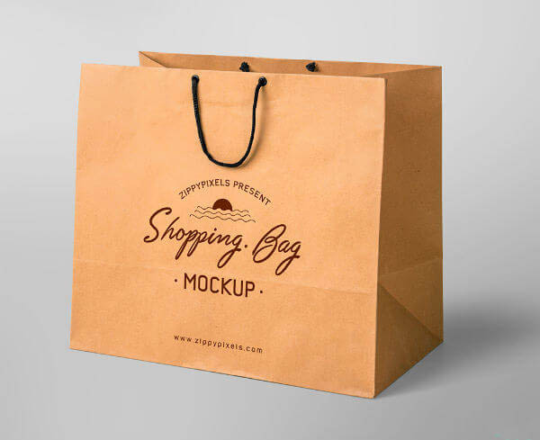 Túi giấy kraft đựng quần áo in chữ đen đẹp