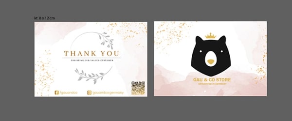 Mẫu thiệp cảm ơn đơn giản