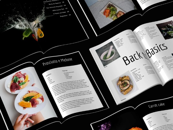 Mẫu in tạp chí ẩm thực