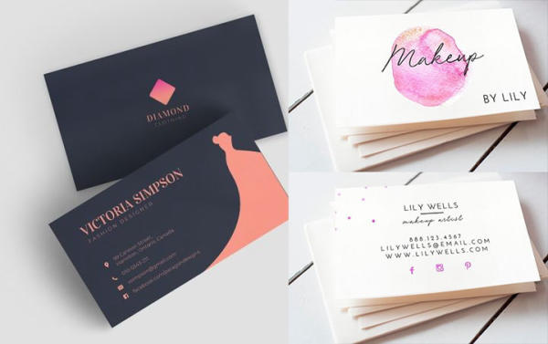 Thiết kế card visit spa với font chữ độc đáo