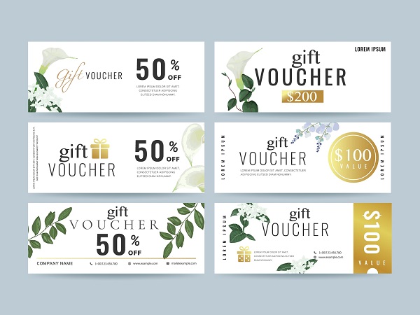 Mẫu voucher, quà tặng tri ân khách hàng
