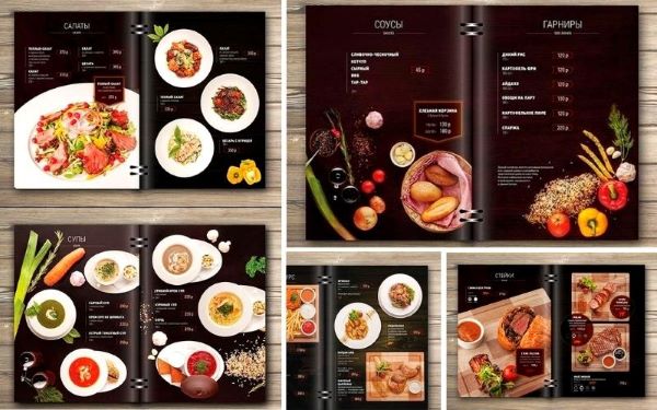 Menu thể hiện danh sách món ăn và là công cụ thể hiện phong cách của nhà hàng