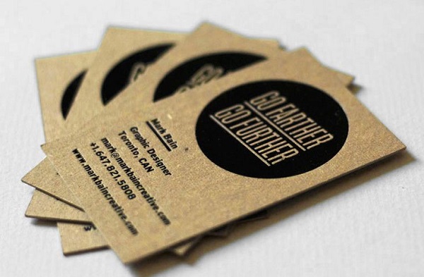 Mẫu danh thiếp hình chữ nhật nằm dọc