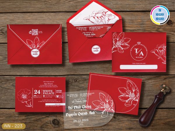 Chi phí in thiệp cưới phụ thuộc vào thiết kế, chất liệu và số lượng
