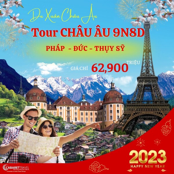 Mẫu poster tour du lịch Đức với nét cổ kính