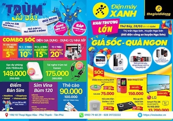 Tờ rơi sản phẩm khuyến mãi