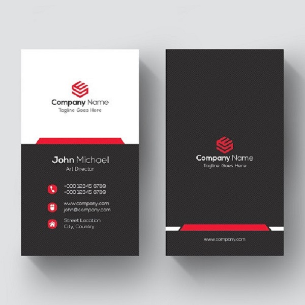    Mẫu card visit kích thước dọc 