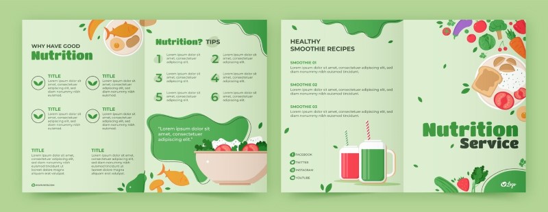 Tờ rơi in thông tin dinh dưỡng có thể giúp tiếp cận khách hàng tiềm năng