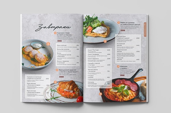 Menu quán ăn đẹp mắt, ấn tượng
