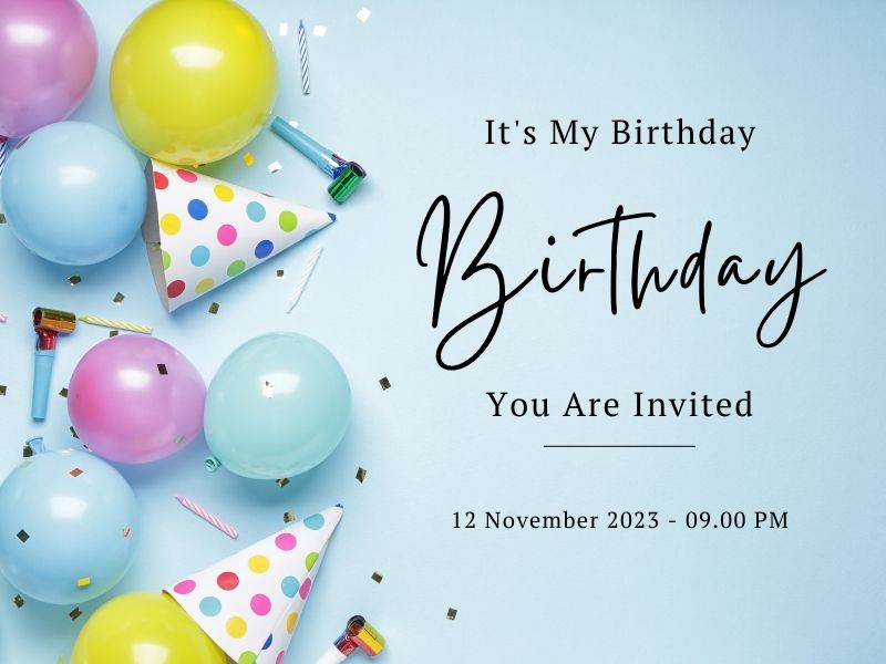 Mẫu thiệp mời sinh nhật online đẹp mắt