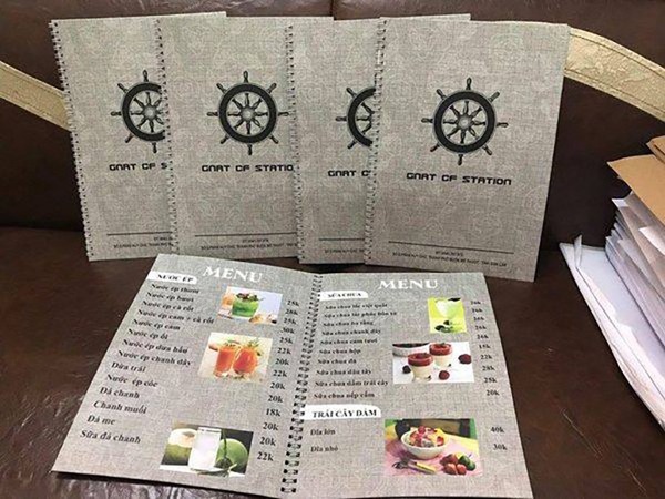 Mẫu menu số 19 với thiết kế ấn tượng