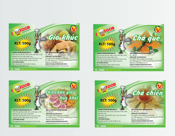 Nhiều mẫu tem nhãn sản phẩm đa dạng