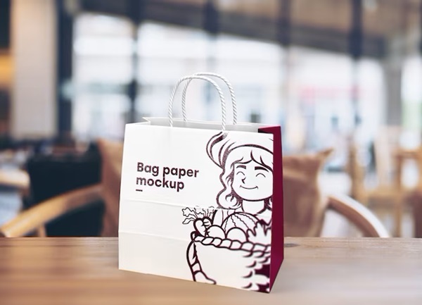 Túi giấy có quai xách đựng thực phẩm