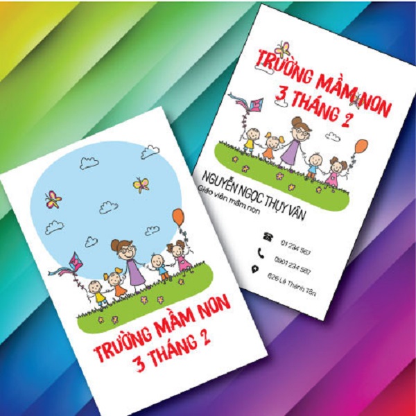 Card visit ngành giáo dục màu sắc bắt mắt