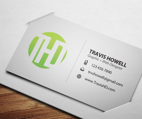 Mẫu card visit cá nhân đơn giản với nền trắng