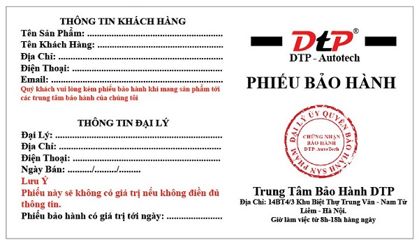 Mẫu phiếu bảo hành tệp word dạng tờ