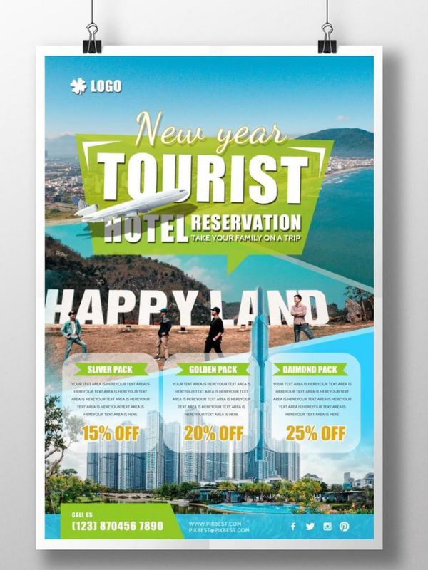 Mẫu tờ rơi quảng cáo du lịch Tourist