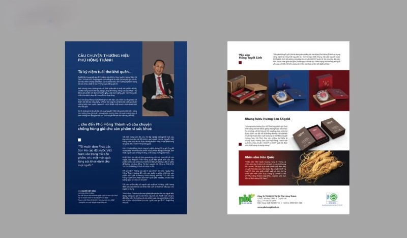 2 Mặt của tờ rơi giới thiệu thông tin công ty