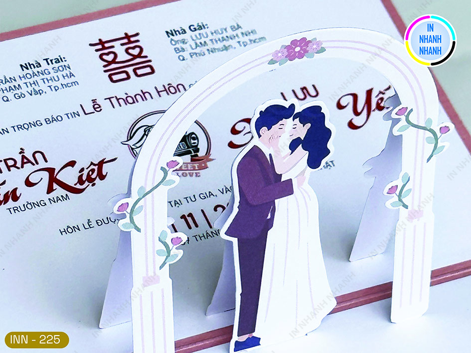 Thiệp Cưới In Nhanh Mã 225