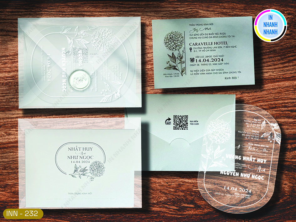 Thiệp Cưới In Nhanh Mã 232