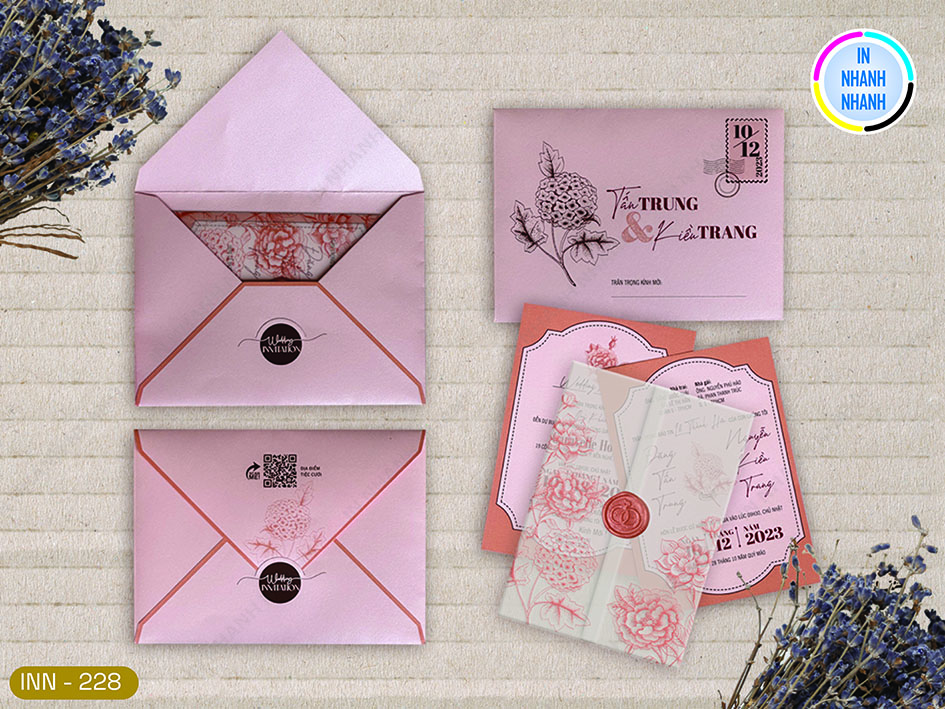 Thiệp Cưới In Nhanh Mã 228