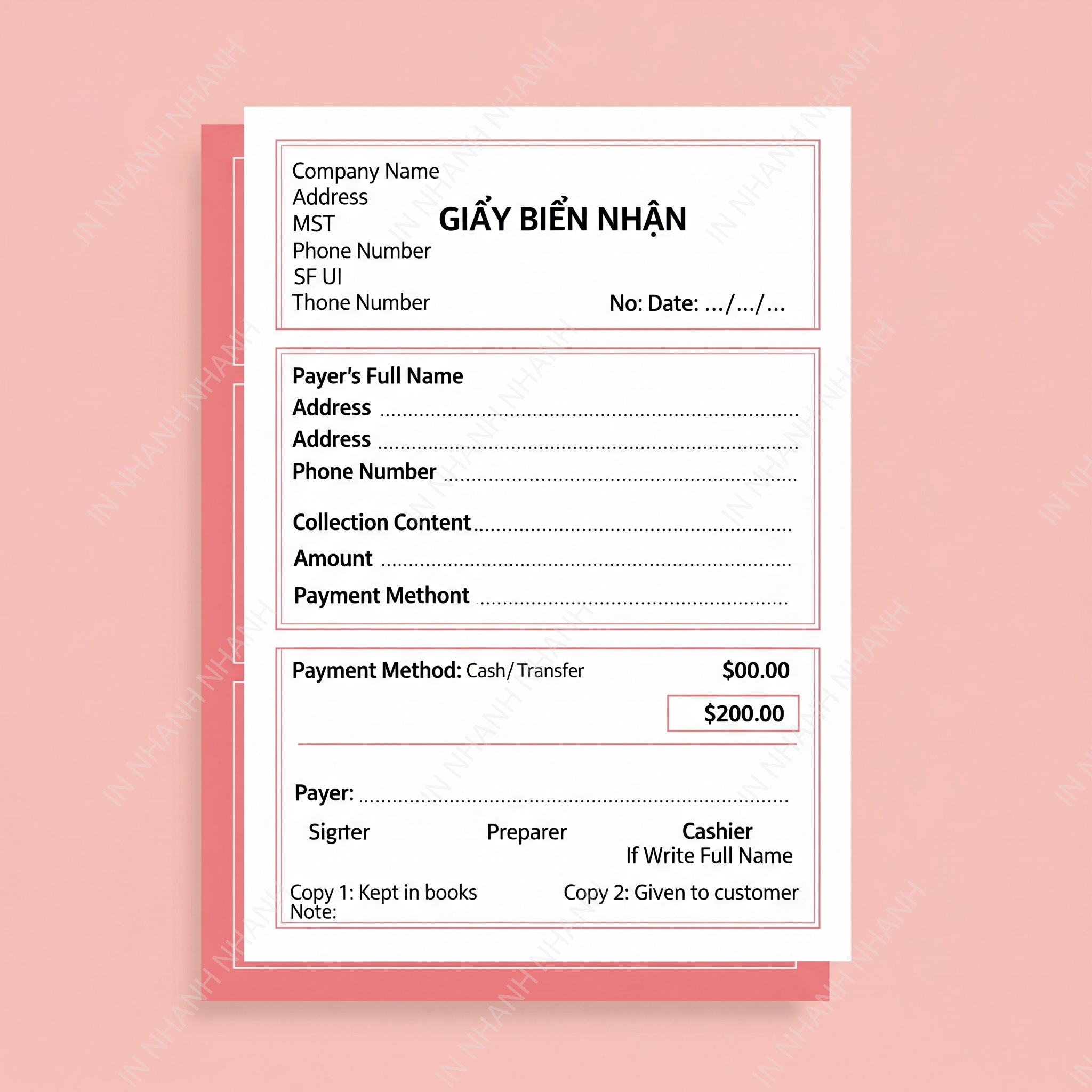 Biểu Mẫu Giá Rẻ Tại In Nhanh Nhanh